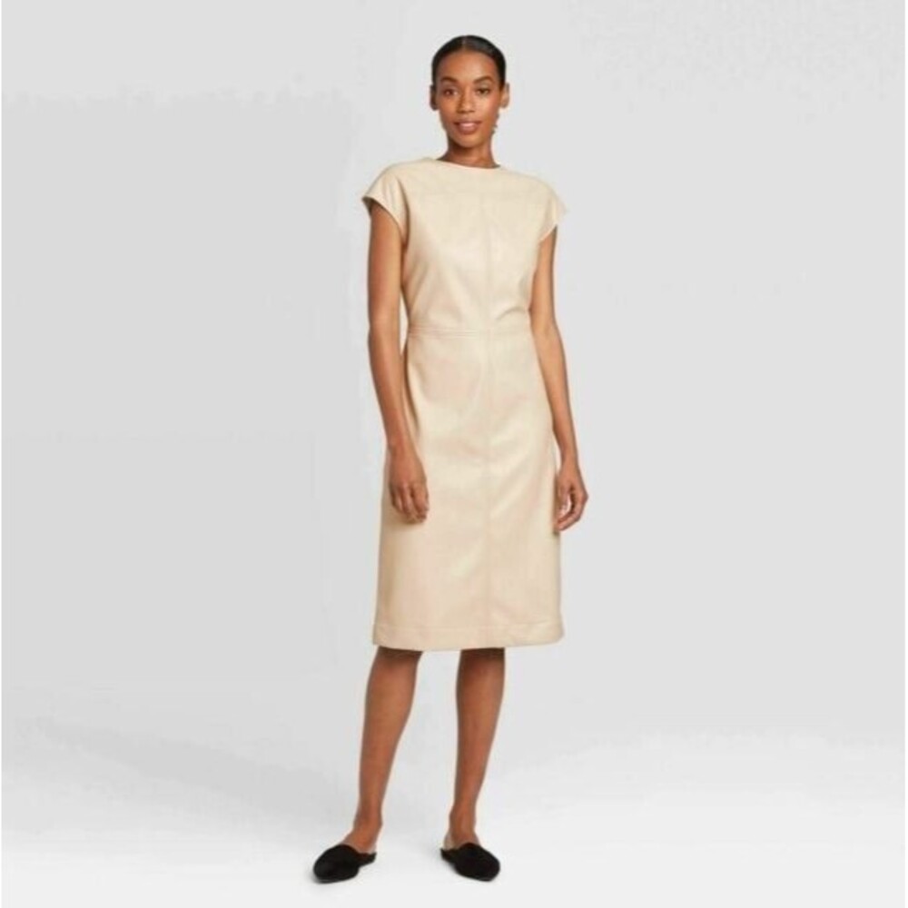 Prologue Faux Leather Dress -Womens size Medium - NEW